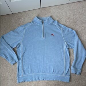 Tommy Bahama Light Blue Half-Zip Sweater